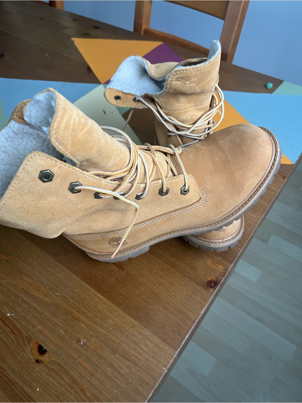 Timberland Wheat Suede Lace-Up Boots